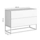 Mesa De Cabeceira Eros 60cm Estilo Industrial Base Dourado Br