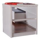 Mesa De Cabeceira Espelhada 2 Gavetas Blank F04 Branco