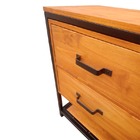 Mesa De Cabeceira Estilo Industrial - 2 Gavetas E 1 Prateleir