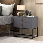 Mesa De Cabeceira Estilo Industrial Unic Com Pés De Ferro E P