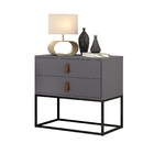 Mesa De Cabeceira Estilo Industrial Unic Com Pés De Ferro E P