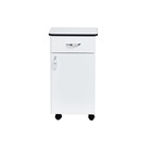 Mesa De Cabeceira Fechada Em Mdf Com Rodízios