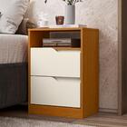 Mesa De Cabeceira Flex  Pinhão Cinamomo Off White