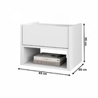 Mesa De Cabeceira Florença 1 Gaveta Branco - Casa D