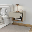 Mesa De Cabeceira Florença 1 Gaveta Off White/cedro - Casa D