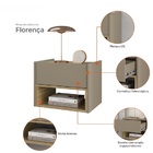 Mesa De Cabeceira Florença Fendi/hannover - Casa D Móveis