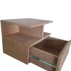 Mesa De Cabeceira Flutuante  Gaveta Natural Em Mdf [f031]