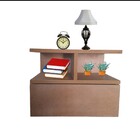 Mesa De Cabeceira Flutuante  Gaveta Natural Em Mdf [f031]