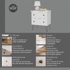 Mesa De Cabeceira Fort 2 Gavetas 100% Mdf Branco - Manbel