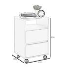 Mesa De Cabeceira Fox Com Rodízio 2 Gavetas Branco