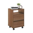 Mesa De Cabeceira Fox Com Rodízio 2 Gavetas Montana