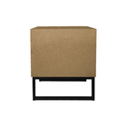 Mesa De Cabeceira Freijó Slim C/ Puxador Base Preta - Vallisa