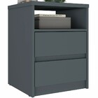 Mesa De Cabeceira Gales 2 Gavetas 100% Mdf Grafitto - Mambel