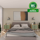 Mesa de Cabeceira Genialflex Amber 2 Portas Savana Alecrim