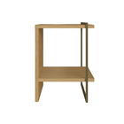 Mesa de Cabeceira Genialflex Infinity Mdf Aço Carbono Savana