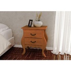 Mesa de Cabeceira Geórgia De Madeira Maciça Com 2 Gaveta - Im