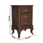 Mesa De Cabeceira Grande 3 Gavetas Madeira Maciça D801 Shop Jm