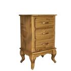 Mesa De Cabeceira Grande 3 Gavetas Madeira Maciça D801 Shop Jm