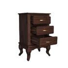 Mesa De Cabeceira Grande 3 Gavetas Madeira Maciça Imbuia Shop