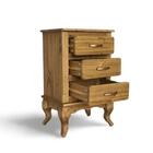 Mesa De Cabeceira Grande 3 Gavetas Madeira Maciça Mel Shop Jm