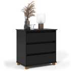 Mesa De Cabeceira Grande Mini Cômoda Ej - Moweis - Preto