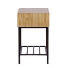 Mesa De Cabeceira Granfino Com Gaveta  - Marrom