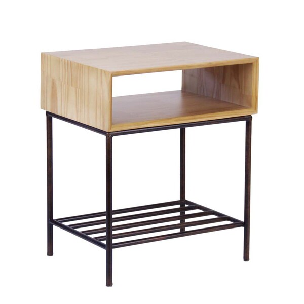 Mesa De Cabeceira Granfino Sem Gaveta  - Marrom