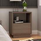 Mesa De Cabeceira Hera 1 Gaveta Capuccino - Pnr Móveis