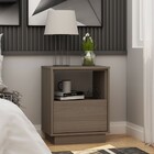 Mesa De Cabeceira Hera 1 Gaveta Capuccino - Pnr Móveis