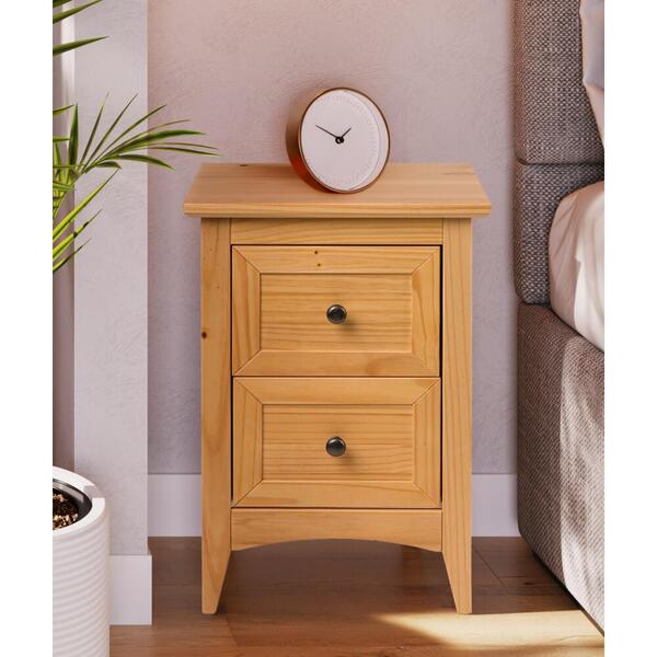 Mesa De Cabeceira Hereford Com 2 Gavetas - Carvalho