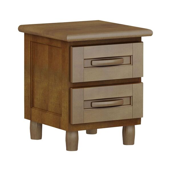 Mesa De Cabeceira Imbuia 2 Gavetas Madeira Maciça Pinus - Cav