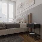 Mesa De Cabeceira Industrial 1 Gaveta  Preto