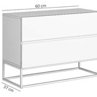 Mesa De Cabeceira Industrial 60cm Base Preto Pé De Ferro Natu