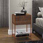 Mesa De Cabeceira Industrial Artesano Vermont/cobre