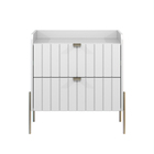 Mesa De Cabeceira Industrial Branca Para Cama Moriah 60cm Bra