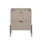 Mesa De Cabeceira Industrial Conect Para Cama Moriah 45cm Con