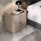 Mesa De Cabeceira Industrial Conect Para Cama Moriah 45cm Con