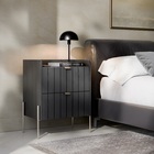 Mesa De Cabeceira Industrial Grafite Para Cama Moriah 45cm Gr