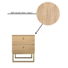 Mesa De Cabeceira Industrial Mdf Com Pés Metalon Dourado Plan