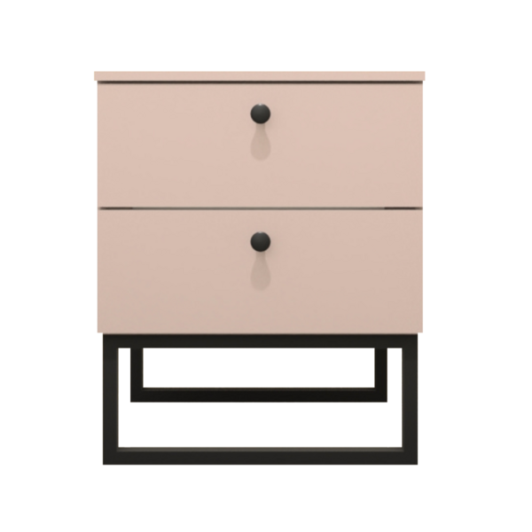 Mesa De Cabeceira Industrial Mdf Com Pés Metalon Preto Planca