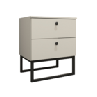 Mesa De Cabeceira Industrial Mdf Com Pés Metalon Preto Planca