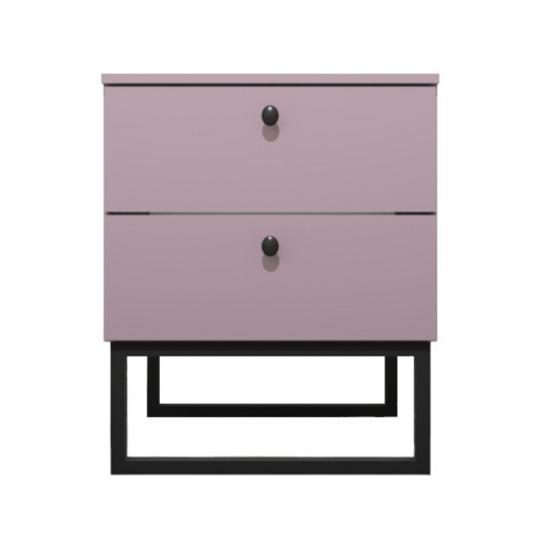 Mesa De Cabeceira Industrial Mdf Com Pés Metalon Preto Planca