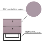 Mesa De Cabeceira Industrial Mdf Com Pés Metalon Preto Planca