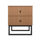 Mesa De Cabeceira Industrial Mdf Com Pés Metalon Preto Planca