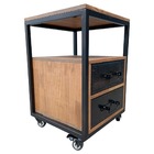 Mesa de Cabeceira Industrial - Pintura Eletrostática em Preto