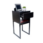 Mesa De Cabeceira Industrial Preto Eco 50x60cm Base Preta