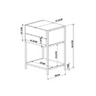 Mesa De Cabeceira Industrial Steel Quadra Vermont / Preto