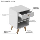 Mesa De Cabeceira Infantil 1 Gaveta 1 Prateleira Retrô Luna B