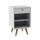 Mesa De Cabeceira Infantil 1 Gaveta 1 Prateleira Retrô Luna B