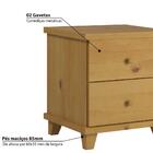 Mesa de Cabeceira Infantil 2 Gavetas Hugs Em Maderia Maciça -